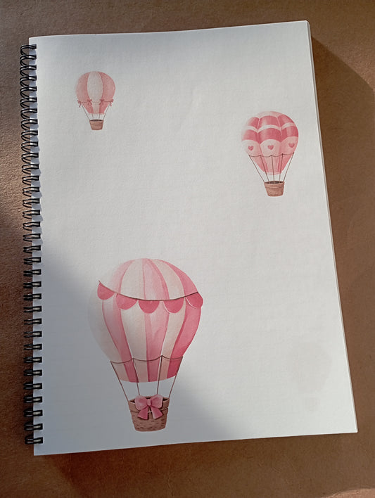 Hot Air Ballons Notebook - A4 Notebook