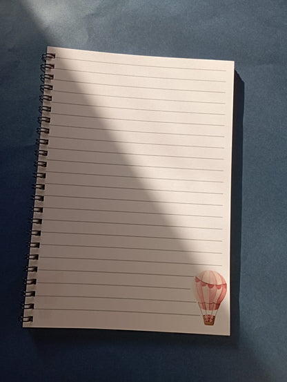 Hot Air Ballons Notebook - A5 Notebook